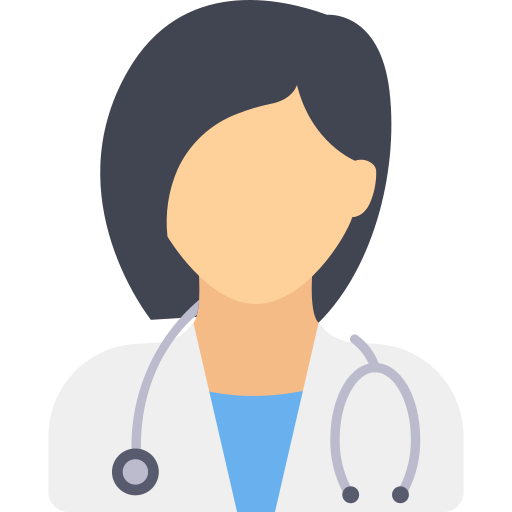 A icon of nurse with Stethoscope.