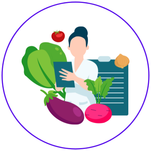 A picture show nurse gave diet plan to patient.