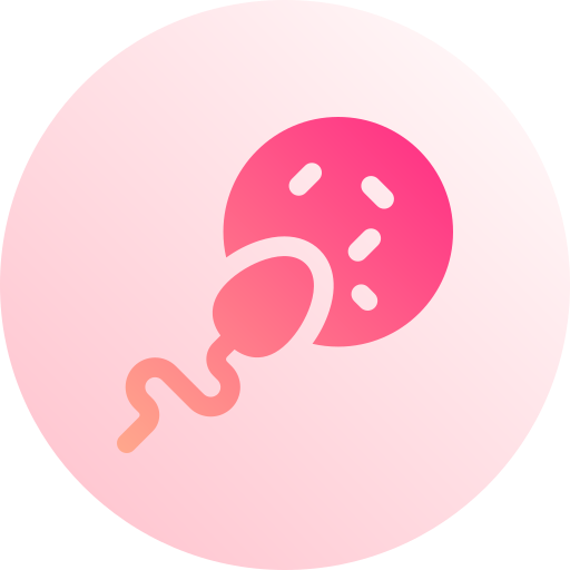 A icon showing Sperm enter in egg.